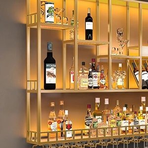 Промышленный ветер креативный Ресторан красная винная полка бар винный шкаф настенный Железный дисплей уличная гостиничная металлическая мебель - Product Image 5