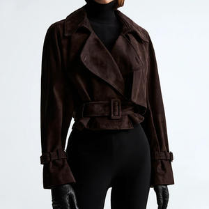 Chaqueta corta de gamuza para mujer, nueva moda al por mayor, atuendo elegante y elegante - Product Image 1