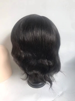 Perruque 100% cheveux humains indiens pour hommes de 6 pouces avec base en peau fine, courte et droite en PU, tenue douce au quotidien.