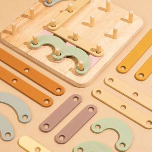 Jouets éducatifs amusants pour stimuler le cerveau, jeux de réflexion STEM, entraînement à l'intelligence, puzzle de blocs d'animaux Montessori, puzzle géométrique en bois, puzzle à chevilles - Product Image 3