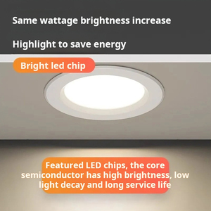 Nuevo modelo 100-265V 6W 9W 12W 15W 18W 24W <span class=keywords><strong>Led</strong></span> Slim Downlight <span class=keywords><strong>Panel</strong></span> de techo integrado Lámpara Luz CE ERP Luz <span class=keywords><strong>Led</strong></span> - Product Image 4