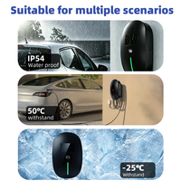 Cargador para Vehículos Eléctricos GDON de 11 kW Trifásico Tipo 2 Nivel 2 EVSE, Estación de Carga de 16 A con Pantalla LCD de 4.3 Pulgadas y RFID