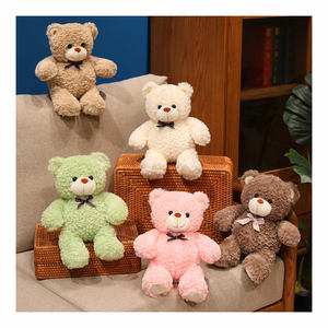 30厘米廉价彩色软毛绒泰迪熊带蝴蝶结适合拥抱定制毛绒泰迪熊 - Product Image 1