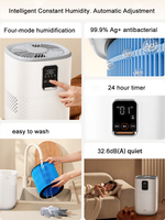 Diffuseur d'humidificateur d'air électrique intelligent de grande capacité pour le bureau à domicile