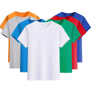 Camiseta Unisex de Poliéster Lisa de Manga Corta con Cuello Redondo de Secado Rápido para Sublimación, Camiseta Informal con Logotipo Personalizado - Product Image 1