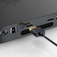 Câble HDTV ultra fin 1 pied 4K60Hz 2K144Hz 18Gbps, profil bas, connecteur plaqué or pour moniteur de jeu, TV, Xbox, PS5