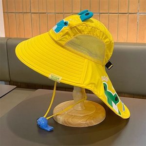 Nuova estate sottile cappello da sole in cotone per ragazzi ragazze anti-uv pescatore Beanie scialle per la pesca in spiaggia Casquette di protezione del sole del bambino - Product Image 6
