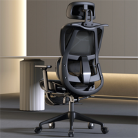 Chaise de bureau ergonomique en maille avec dossier haut inclinable pivotant avec accoudoirs 3D, repose-pieds creux, nouveau produit moderne de luxe 2025