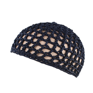 Gorro de Ganchillo Hecho a Mano con Correa Ajustable, Unisex, Negro, de Malla, para Peluca, Gorro de Quimioterapia, Turbante para Dormir, Uso Doméstico, 100% Poliéster - Product Image 4