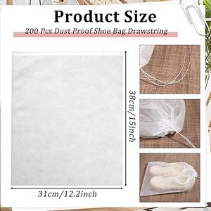 Funda Protectora para Zapatos con Cordón, Bolsa de Embalaje Antipolvo para Bolsos y Armarios - Product Image 3