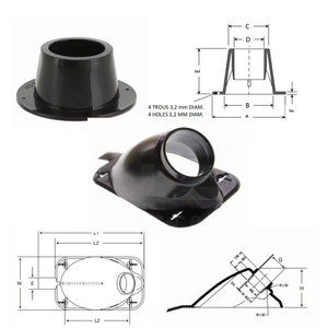 Raccords électriques UL homologués en PP noir non métallique de 1/2 pouce, type conduit ENT, à extrémité courte et plate, pour la construction de dalles en béton - Product Image 2