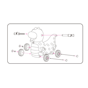 Jouets de bonne qualité, voiture pour enfants, jouet à roulettes en plastique, dinosaure à roulettes, voiture à roulettes pour enfants - Product Image 3