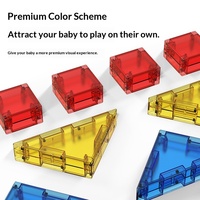 Tangram ABS kotak warna ukuran besar magnetik geometris alat bantu pengajaran Puzzle matematika mainan DIY untuk siswa sekolah d