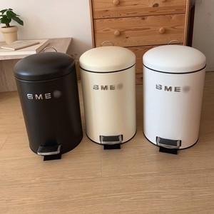ถังขยะแบบมีฝาปิด, 12L ทรงถังทำจากสเตนเลสสตีลสำหรับใช้ในบ้านขนาด {Si M Ge} ขนาดความจุขนาดใหญ่ LJT-002 LJT-002ห้องนั่งเล่นในบ้าน - Product Image 5