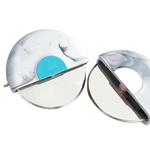 Stainless Steel Foldable Pizza Cutter With Cover and Single <b>Wheel</b>-Sustainable Non-Slip Metal Baking Tool - Product Image 1