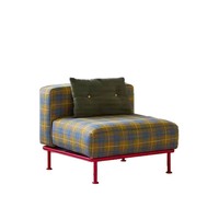 Französisches Vintage Polstersofa, Wabi-Sabi-Stil Lineares Modulares Sofa, Wohnzimmermöbel für Ferienwohnungen und Häuser