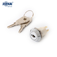 Serrure Métallique de Précision CNC JK108 pour Machine à Commande Numérique, Alliage de Zinc 16mm, 2 Positions (Marche/Arrêt), 4 Disques, Sécurité Renforcée