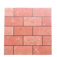Carrelage en terre cuite rouge naturelle pour extérieur, sol et mur, finition mate rustique, allée, patio, jardin, fabriqué au Bangladesh