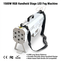 Machine à fumée LED RVB haute puissance de qualité supérieure 1500W avec contrôleur portable et valise - Carburant à base d'eau pour scène/mariage/décorateur de scène