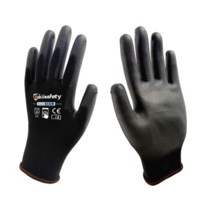 Yokii 13 Gauge Polyester Ultra-Thin PU Coated Work <strong>Glove</strong> Excellent Grip Safety <strong>Gardening</strong> Warehouse Light Duty <strong>Gloves</strong> for Men - Product Image 1