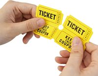 Tickets de tombola numérotés consécutivement, double rouleau de 2000 tickets pour les événements