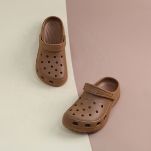 Light Blue Plastic <b>Clogs</b> Open Toe EVA Outsole Breathable Summer <b>Slippers</b> - Product Image 4