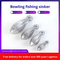 Plombs de pêche en gros OEM 3.4g-454g, poids de surf en mer à longue portée, anneau en forme de boule de bowling pour montage de fond, pour pompano