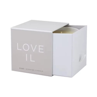 Boîtes de bougies parfumées de luxe recyclées avec logo personnalisé, revêtement UV, emballage en papier kraft avec ruban