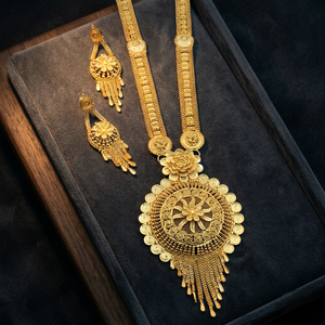 Wholesale Fashion 14K 18K 24K Micro Gold Filled <b>Necklaces</b>, Traditional Jewelry, Floral Design Micro Gold Plated <b>Long</b> Jewelry Set - Product Image 3