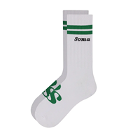 Chaussettes Crew à logo brodé de créateur Chaussettes de sport 100% coton personnalisées pour hommes Mode OEM Service