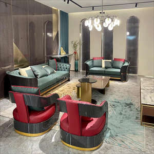 Chaise de loisirs <span class=keywords><strong>relax</strong></span> moderne de conception européenne haut de gamme chaise de salon <span class=keywords><strong>en</strong></span> <span class=keywords><strong>cuir</strong></span> véritable <span class=keywords><strong>rouge</strong></span> <span class=keywords><strong>fauteuil</strong></span> d'appoint de salon avec garniture <span class=keywords><strong>en</strong></span> bois OEM - Product Image 2