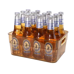 Caixa de plástico para cerveja, caixa de armazenamento para vinho KTV, cesta de cerveja, logotipo personalizado