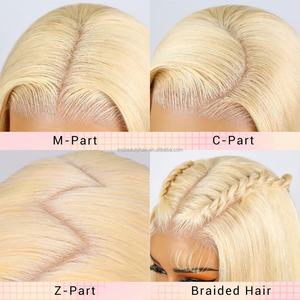 Perruques en dentelle HD 13x6 blondes, cheveux humains, cuticules alignées, sans colle, perruques en cheveux humains, achat en gros, perruques en dentelle complète pour femmes noires - Product Image 4