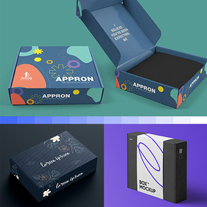 Venta al por mayor logotipo impreso personalizado sobres plegable caja de papel de regalo de cartón negro envío corrugado embalaje cajas de correo personalizado - Product Image 4