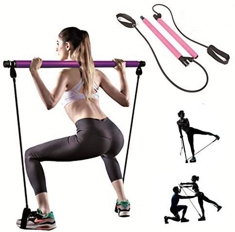 Pilates Bar Stick Resistance Band Home