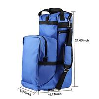 Sac de transport pour bottes d'équitation, porte-casque, organisateur d'équipement d'équitation à 4 compartiments, poche pour fouet, doublure imperméable, fermeture éclair renforcée, portable
