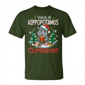 Quiero un hipopótamo para Navidad, camiseta con diseño de hipopótamo - Product Image 2