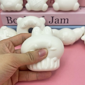 DIY White Embryo Pinch, <b>Cute</b> Steamed Dumplings, Little <b>Bear</b> Stress Relieving Tool, Slow Rebound Toy Wholesale - Product Image 6