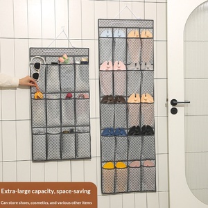 Organizador de zapatillas para colgar en la puerta, de 5 capas, de tela no tejida, con múltiples compartimentos, para uso doméstico, transfronterizo - Product Image 4