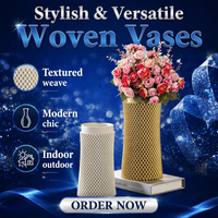 Vase de table imprimé en 3D texturé, de luxe, esthétique, Art Déco, minimaliste, écologique, cuit à haute température, Pâques