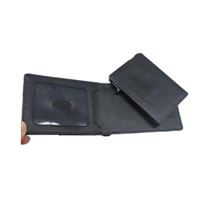 Boshiho Slim Minimalist Genuine Leather Card Case PU <b>RFID</b> <b>Blocking</b> <b>Wallet</b> with Customized Logo Pattern Automatic Pop-Up Feature - Product Image 5