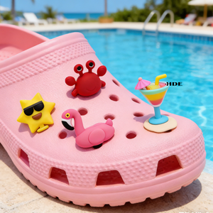 Breloques de chaussures en PVC à thème plage de dessin animé 3D pour l'été, <span class=keywords><strong>clips</strong></span> d'extérieur, accessoires pour sabots – Vente en gros - Product Image 2