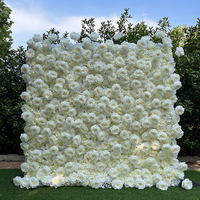 Mur de fleurs tropicales artificielles, panneau floral de hibiscus à feuilles artificielles pour la décoration de fêtes sur la plage, de centres de villégiature, d'hôtels et de photographie