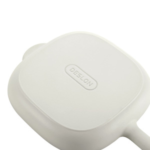 Deslang Enameled <b>Cast</b> Iron Grill <b>Pan</b> Oval Non Stick Induction Compatible Easy Cleaning Frying <b>Pan</b> - Product Image 2