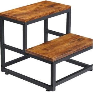 Tabouret à double niveau pour enfants, en bois et en fer, hauteur 35.5cm, durable pour usage domestique, tabouret bas de style nordique - Product Image 5