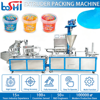 Machine d'emballage HFFS Flow Wrapper pour le remplissage et la découpe de pots de slime, extrudeuse de boue pour jouets magiques pour enfants, ligne d'emballage