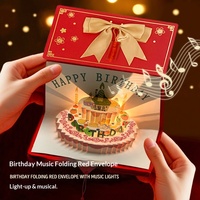 Carte de vœux créative pliable et extensible, style musical 3D, pour anniversaire, surprise, cadeau pour amis