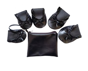 Scarpe arrotolabili con cravatta per festa nuziale scarpe regalo pieghevole ballerina - Product Image 1