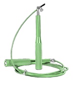 Corde à sauter rapide en alliage d'aluminium avec poignée en plastique, logo personnalisé, fil d'acier, roulement à billes, réglable, durable, haute qualité, pour la gym