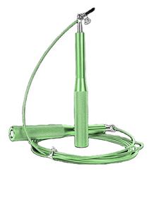 เชือกกระโดดแบบปรับได้พร้อมด้ามจับอะลูมิเนียมพิมพ์โลโก้ได้ ลูกปืนเหล็ก สายเหล็ก สำหรับออกกำลังกาย ครอสฟิต มวย และฟิตเนส - Product Image 5